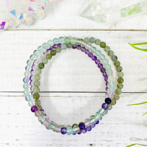 Intuition Psychic Power Stackable Crystal Bracelet Set